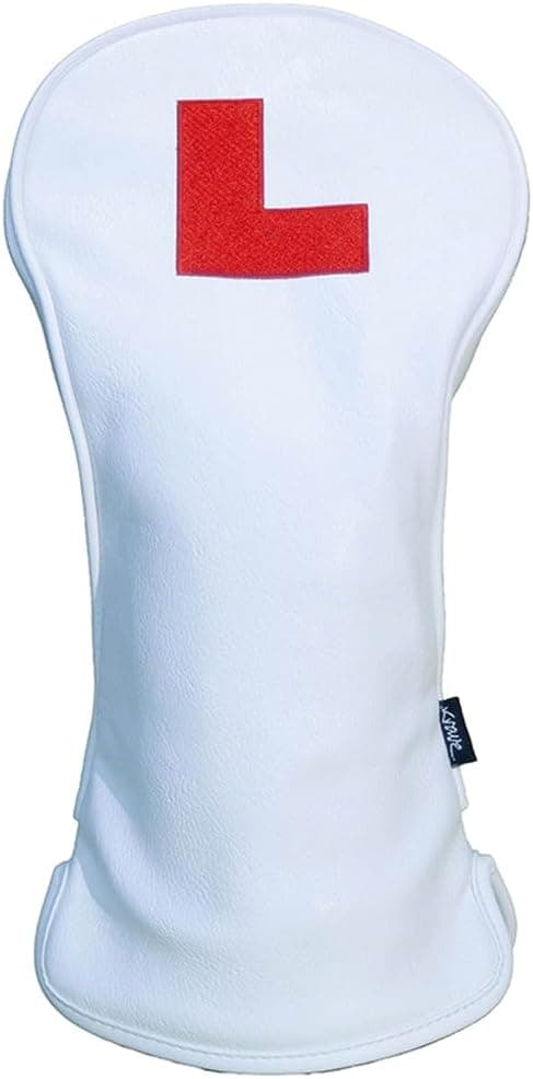 Krave Learner Hybrid Novelty Golf Headcover - UV Resistant & Padded Protection - Ideal Gag Gift for Golfers, White