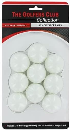 Golfers Club The 30% Distance Practice Golf Balls (White) x 9