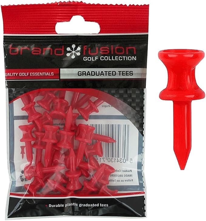 The Golfers Club Golf Graduated Red Plastic Tees (1.25 Inch x 30)