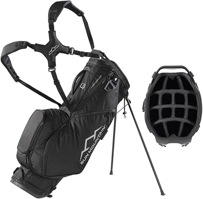 Sun Mountain ForeRunner 14-Way Carry Stand Golf Bag – Lightweight – Black (2026)