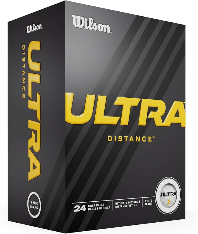 Wilson Golf Balls, Ultra Distance, Two-Piece Golf Ball, 24 Balls, White