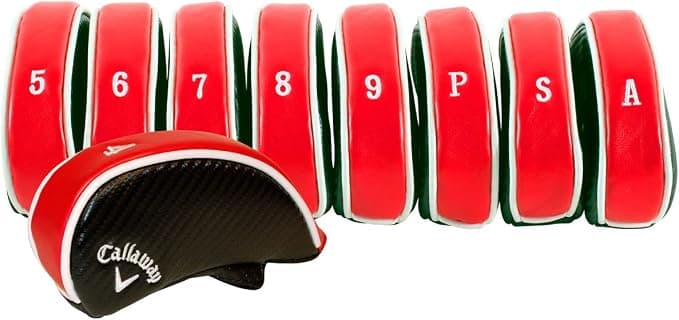 Callaway Deluxe Iron Covers (Pack of 9) - Red