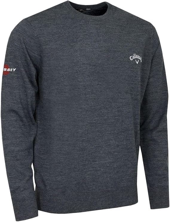 allaway Mens Crew Neck Merino Mix Thermal Opti-Dri Easy Care Golf Sweater