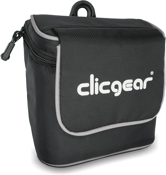 Clicgear Golf Trolley Accessory Bag, Black/White, 6" x 3.5"